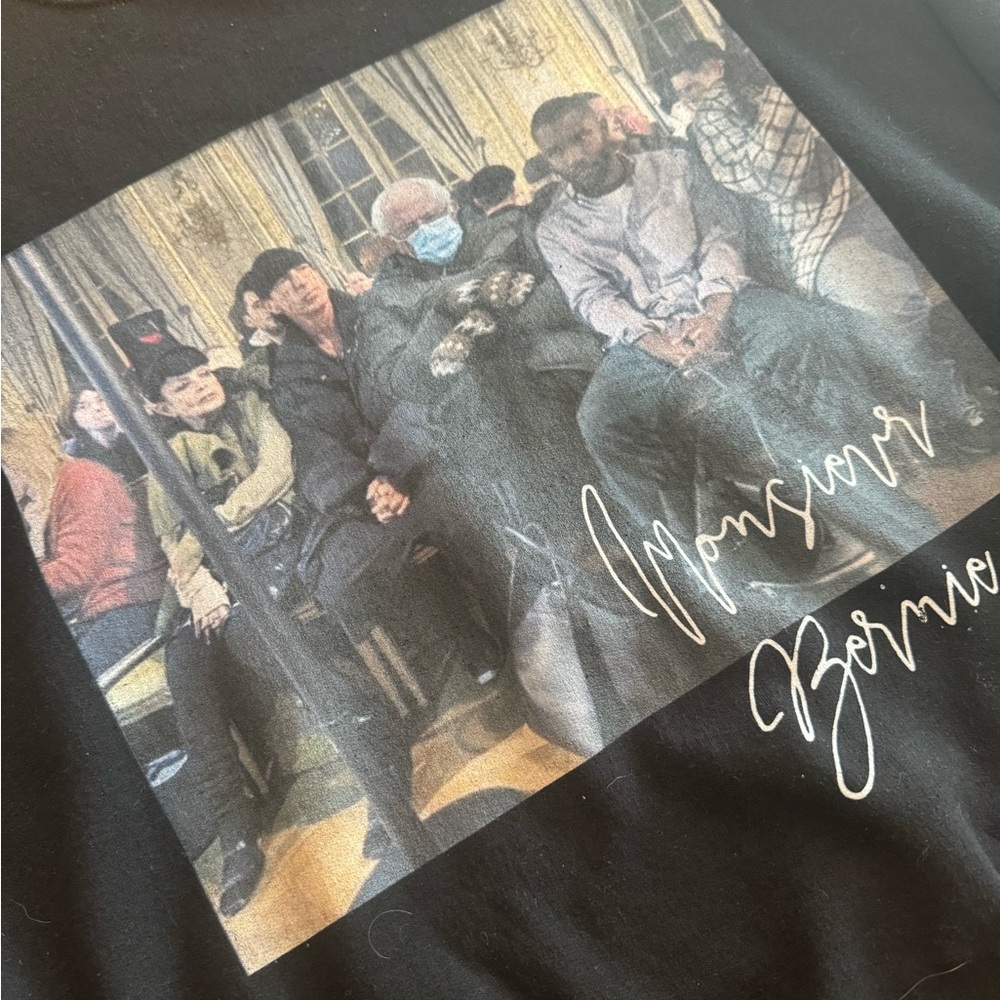 Monsieur Bernie x Owen’s  oversized Gildan heavyweight XXL crewneck sweatshirt